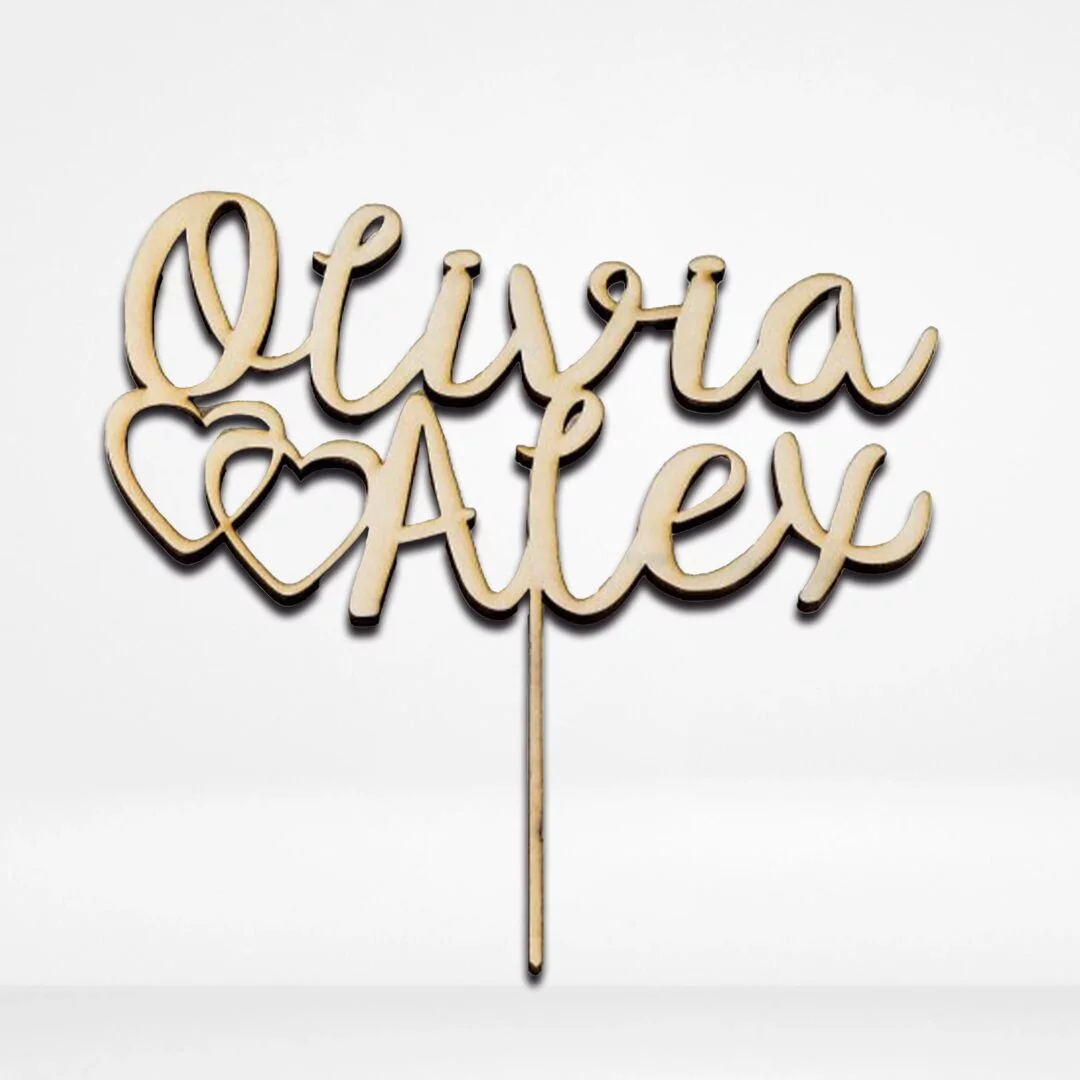 Cake Topper Corazones